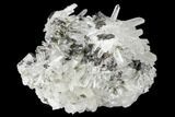 Lustrous Hubnerite and Quartz Crystal Association - Peru #173306-1